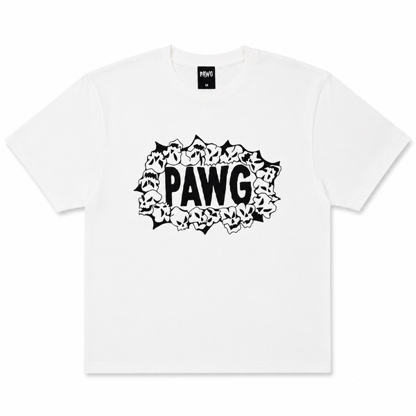 PAWG - HWY Skulls TEE - Faded White