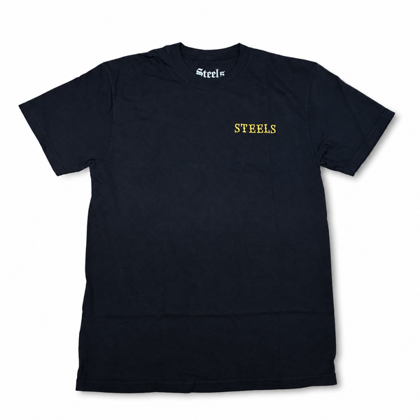 STEELS -  CYCLE LOGO TEE - BLACK