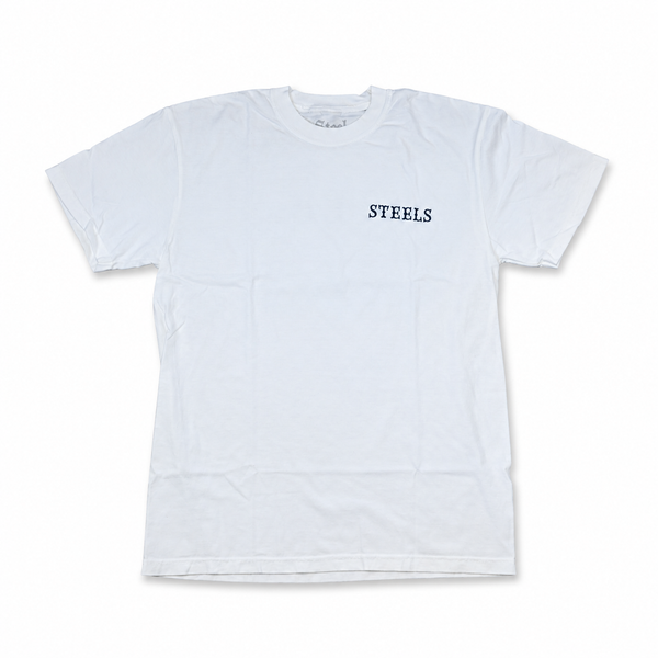 STEELS -  CYCLE LOGO TEE - WHITE