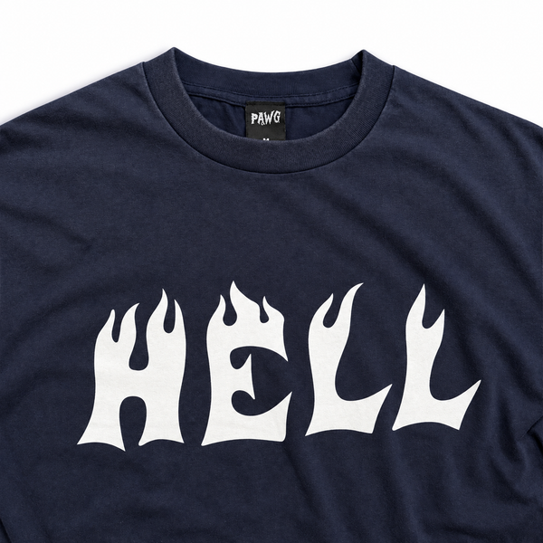 PAWG - HELL L/S TEE -FADED NAVY