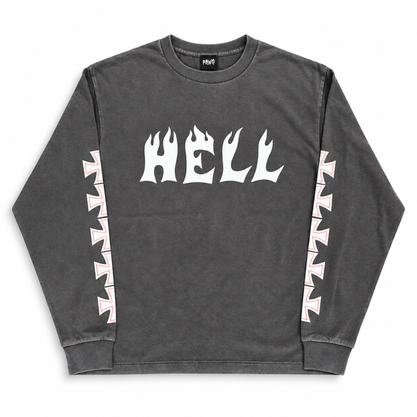 PAWG - HELL L/S TEE -FADED GLAY