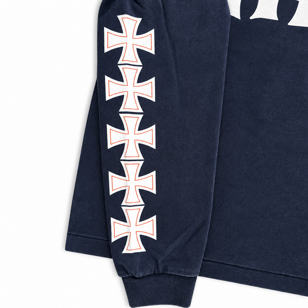 PAWG - HELL L/S TEE -FADED NAVY
