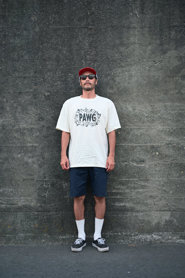 PAWG - HWY Skulls TEE - Faded White