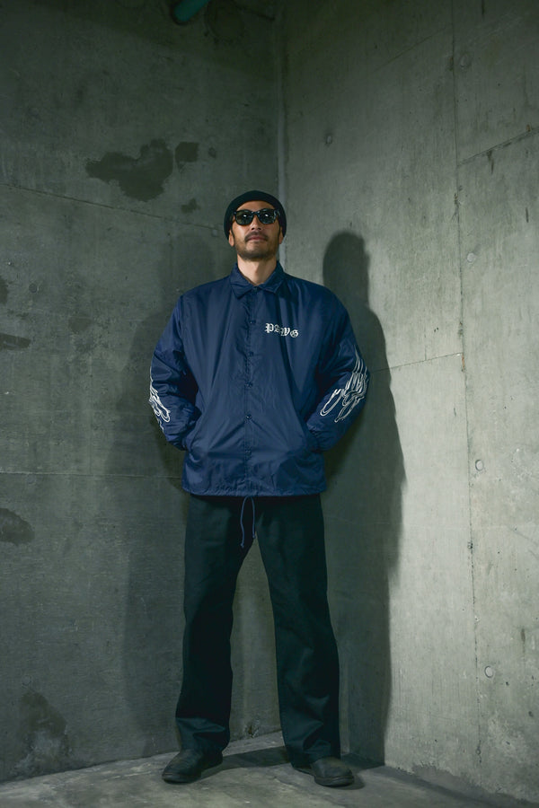 PAWG × Eary&Co - COLLABORATION NYLON COACH JACKET - NAVY