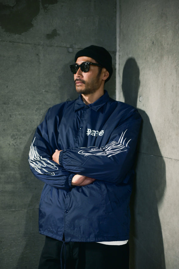PAWG × Eary&Co - COLLABORATION NYLON COACH JACKET - NAVY