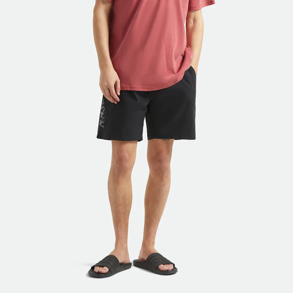 BRIXTON - EVERYDAY HYBRID SHORT 7" - BLACK/WHITE