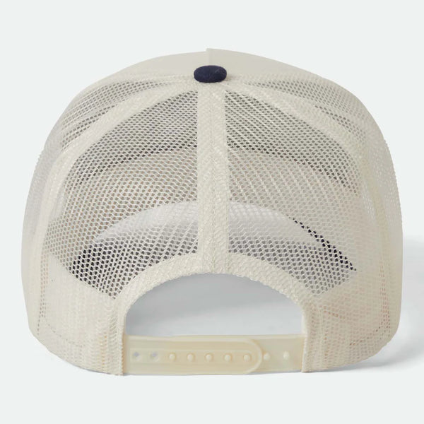 BRIXTON - HUBAL C NP MP TRUCKER HAT - OFF WHITE/MIDNIGHT BLUE