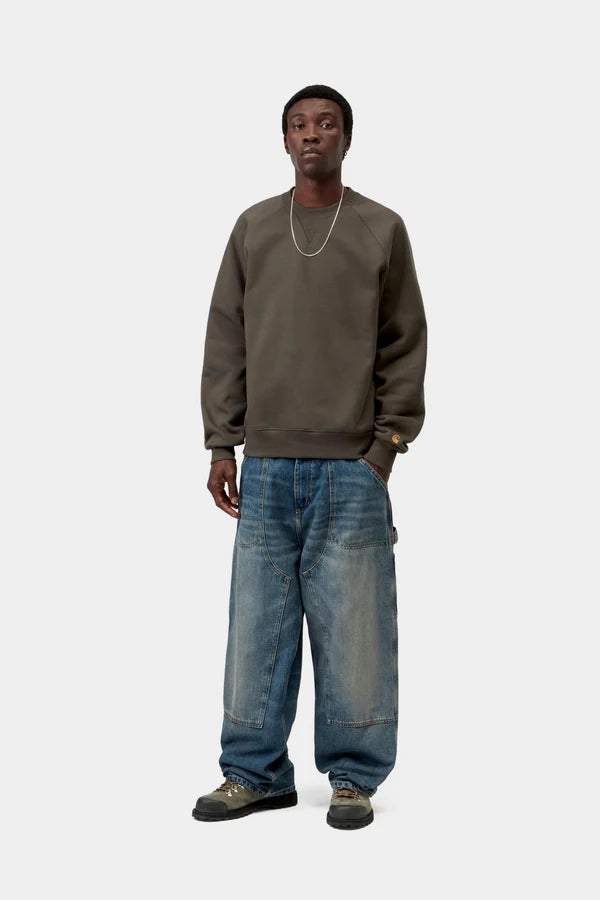 Carhartt WIP - CHASE SWEAT - SHUNGITE / GOLD
