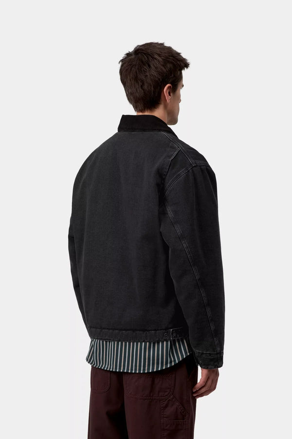 Carhartt WIP - OG DETROIT JACKET - BLACK / BLACK (STONE WASHED)