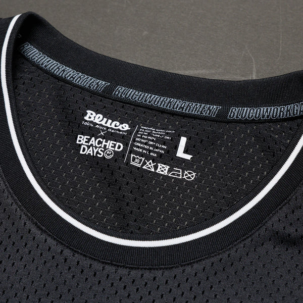 BEACHED DAYS × BLUCO - MESH TANKTOP - BLACK