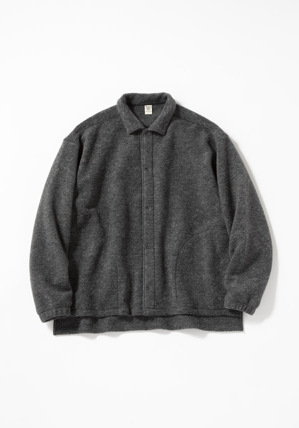 JACKMAN - WOOL COACH SHIRTS - HEATHER CHARCOAL