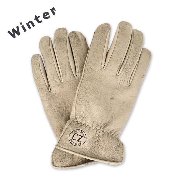 【JAKS GARAGE SPECIAL EDITION】Lamp gloves × Cycle Zombies - Winter glove - Vintage Greige