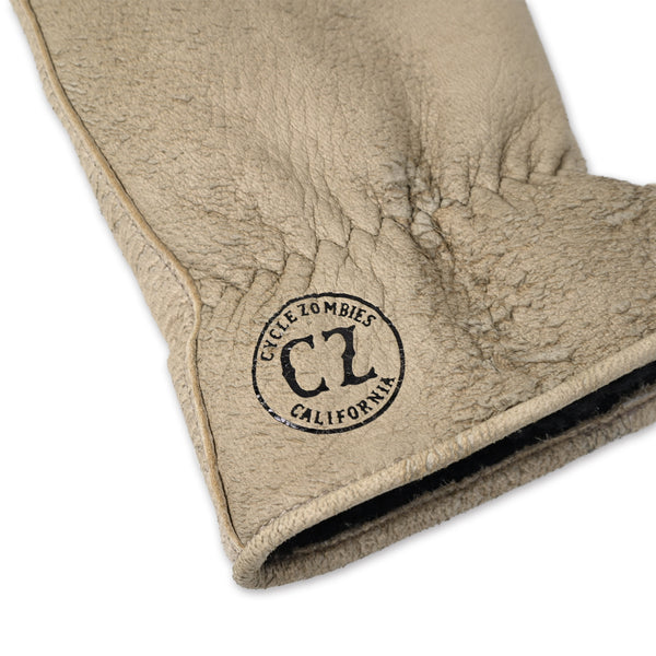 【JAKS GARAGE SPECIAL EDITION】Lamp gloves × Cycle Zombies - Winter glove - Vintage Greige