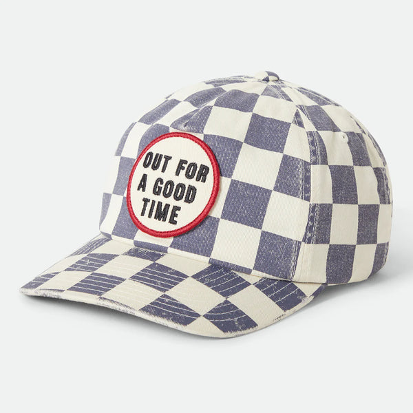 BRIXTON - OUT FOR A GOOD TIME LP ADJT - NAVY GINGHAM