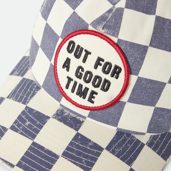 BRIXTON - OUT FOR A GOOD TIME LP ADJT - NAVY GINGHAM