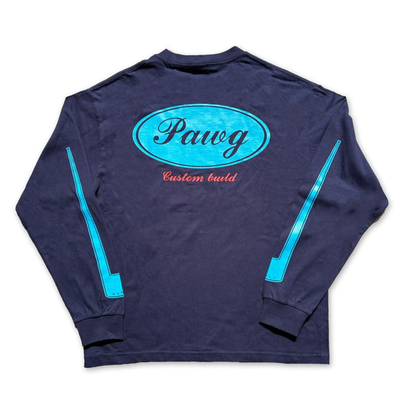 PAWG × Early & Co - FORD LOGO  L/S  TEE - NAVY / TURQUOISE BULE