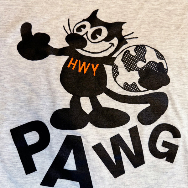 PAWG -  "FTW" L/S TEE - ASH GREY / NEON ORANGE