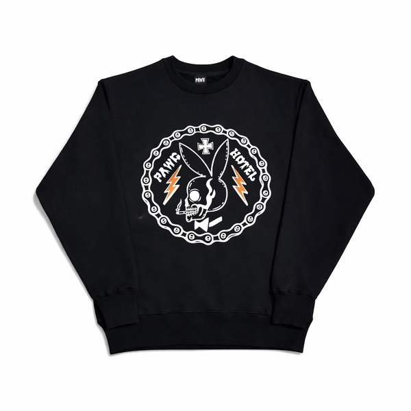 PAWG×HOTEL - BUNNY SWEAT - BLACK / ORANGE