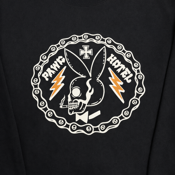 PAWG×HOTEL - BUNNY SWEAT - BLACK / ORANGE