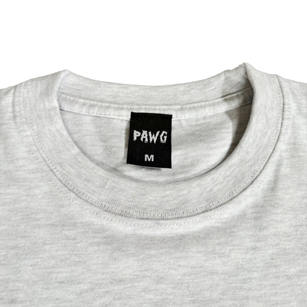 PAWG - SECRET MINDS  TEE - ASH GREY / ORANGE