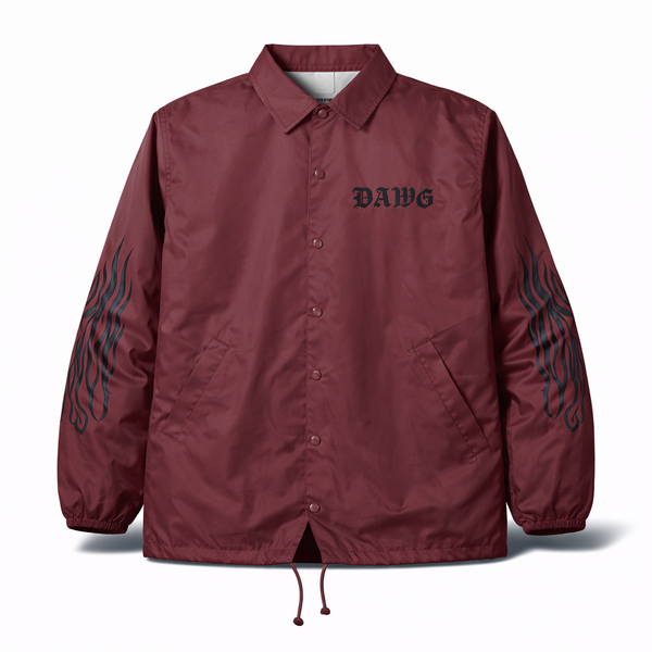 PAWG × Eary&Co - COLLABORATION NYLON COACH JACKET - MAROON