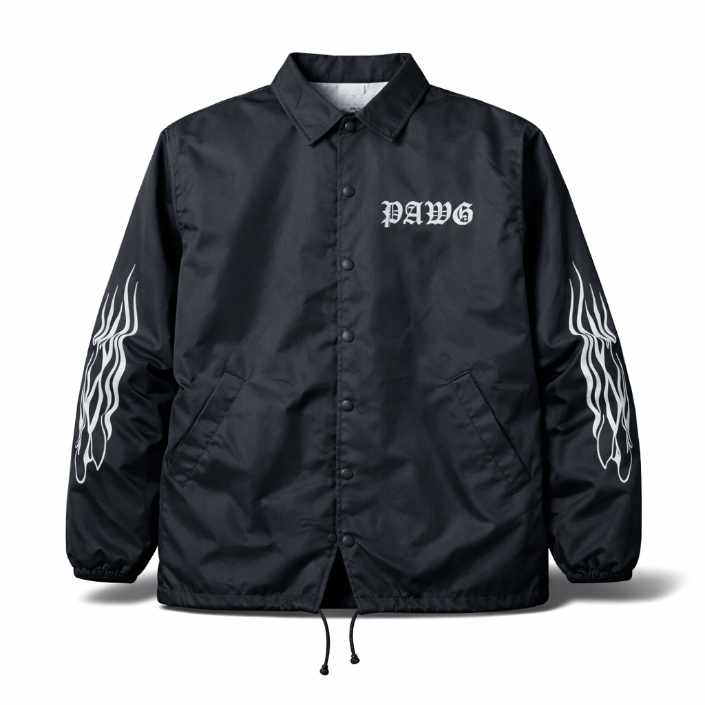 PAWG × Eary&Co - COLLABORATION NYLON COACH JACKET - BLACK – JAKS