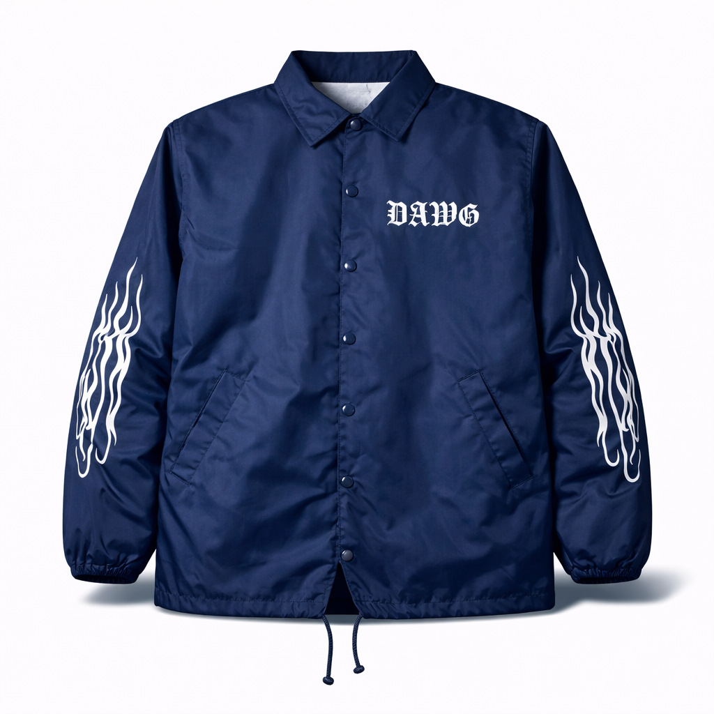 PAWG × Eary&Co - COLLABORATION NYLON COACH JACKET - NAVY – JAKS GARAGE PAWG × Eary&Co - COLLABORATION NYLON COACH JACKET - NAVY – JAKS GARAGE