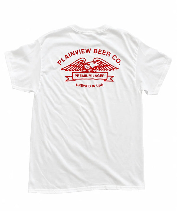 PLAINVIEW BEER - PLAINVIEW BEER RANGE T-SHIRT - WHITE