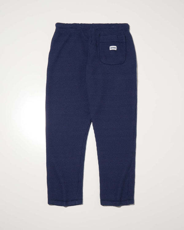 RADIALL - BIG WAFFLE -  STRAIGHT FIT EASY PANTS - NAVY