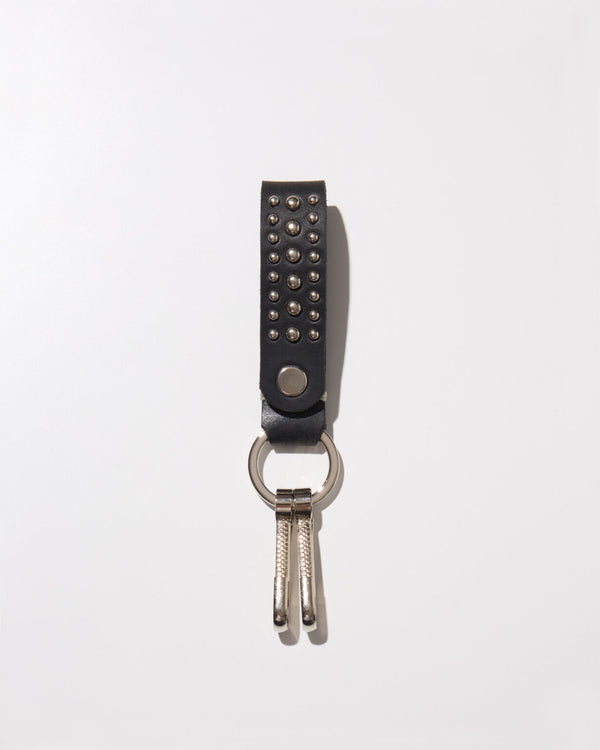 RADIALL - RHODES - LEATHER KEY HOLDER/STUDS -  BLACK