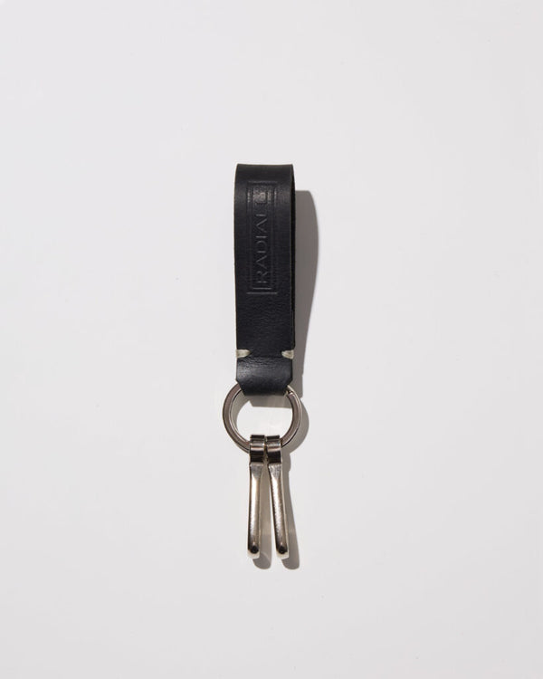 RADIALL - RHODES - LEATHER KEY HOLDER/STUDS -  BLACK