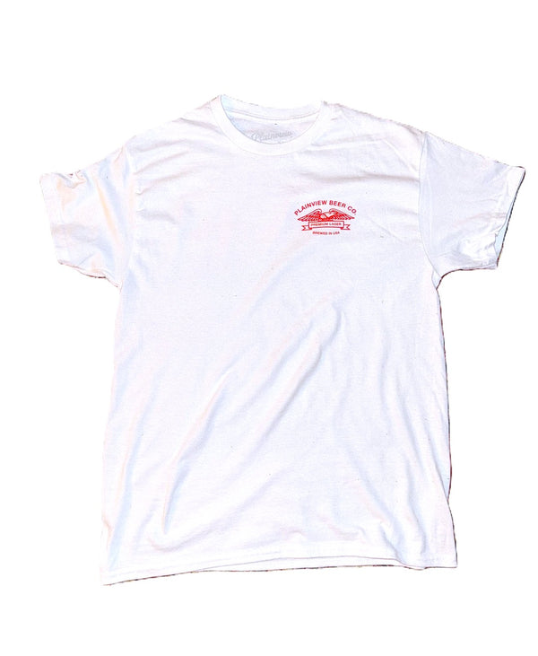 PLAINVIEW BEER - PLAINVIEW BEER RANGE T-SHIRT - WHITE
