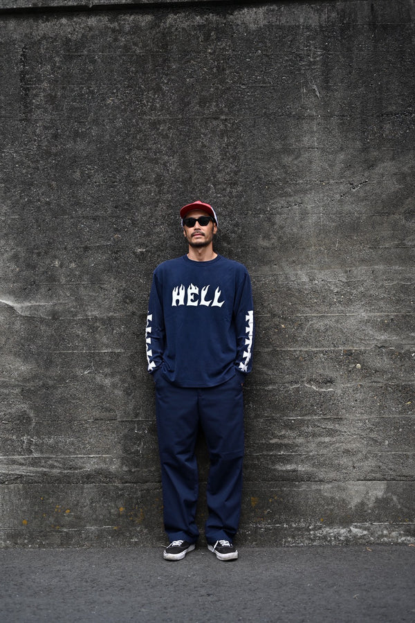 PAWG - HELL L/S TEE -FADED NAVY