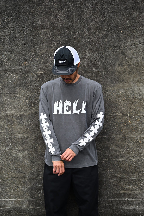 PAWG - HELL L/S TEE -FADED GLAY