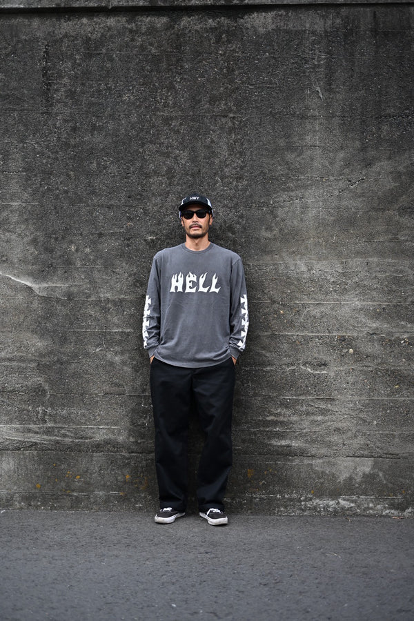 PAWG - HELL L/S TEE -FADED GLAY