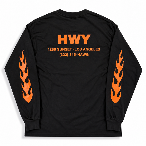 HWY - 10TH ANNIVERSARY L/S TEE - BLACK