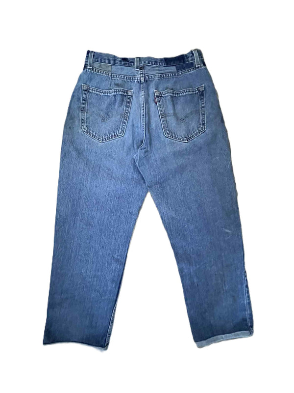 THRIFTY LOOK - LEVIS 550 ONE-TUCK PANTS - BLUE