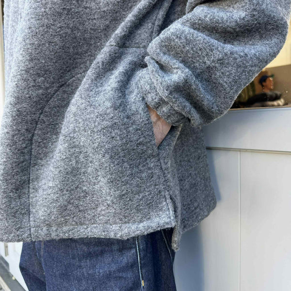 JACKMAN - WOOL COACH SHIRTS - HEATHER CHARCOAL