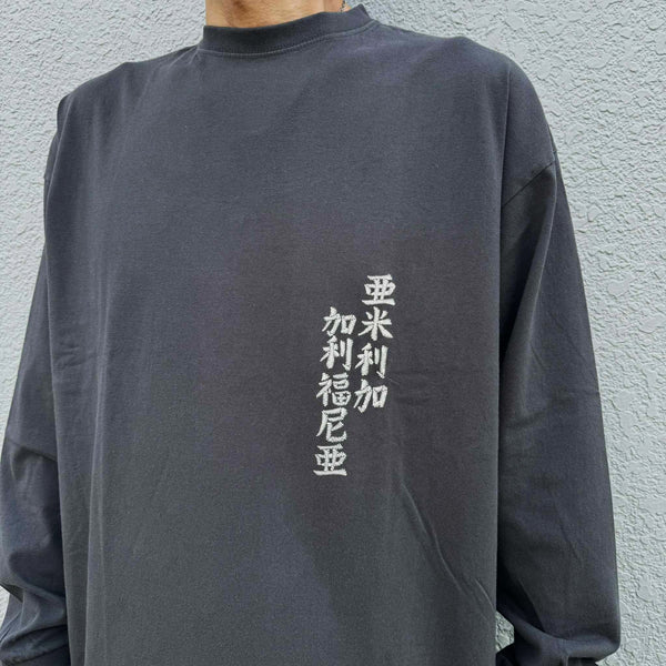 ILL ONE EIGHTY - AMERICAN WAVE  L/S TEE - BLACK