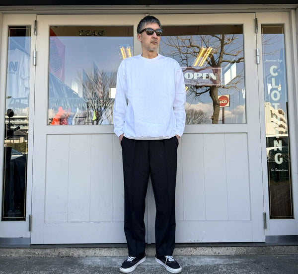 BIGMIKE - PIN TACK TROPICAL PANTS - BLACK