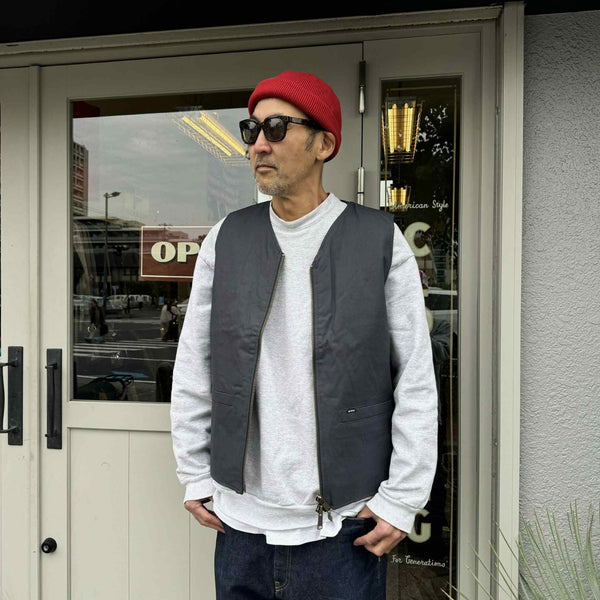 BLUCO - V NECK VEST  - CHARCOAL