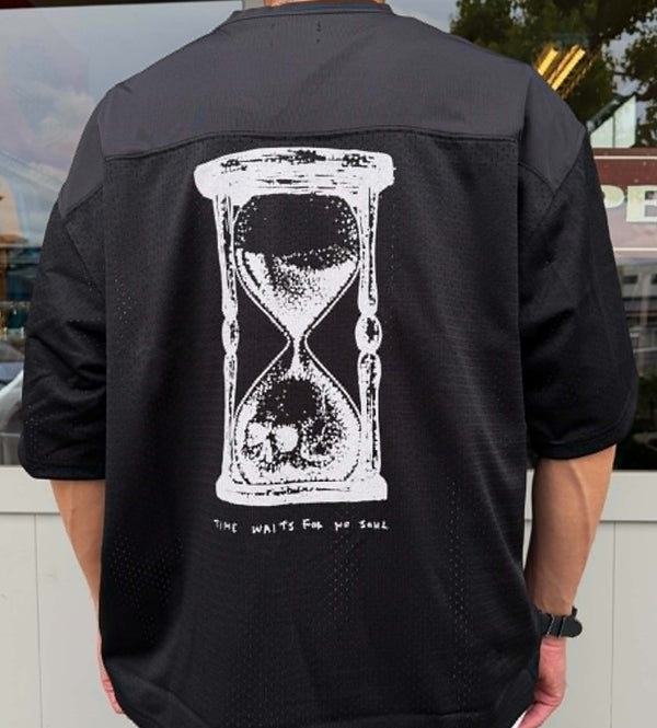 BRIXTON - BAGGY MESH PRACTICE JERSEY - BLACK/WHITE