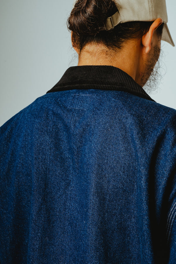 BIGMIKE - DENIM TRACKER JACKET - D.INDIGO