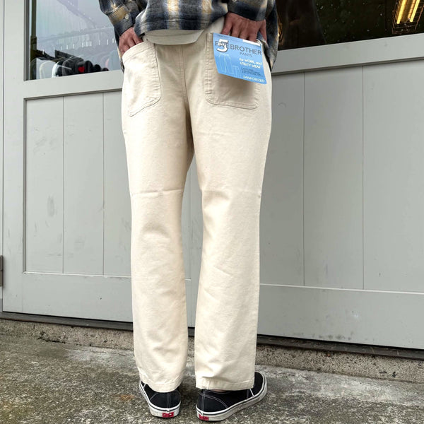 FIVE BROTHER -  DUCK EASY PANTS - WHITE