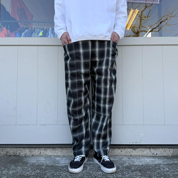 BIGMIKE - RAYON MIX OMBRE EASY PANTS - BLACK x WHITE