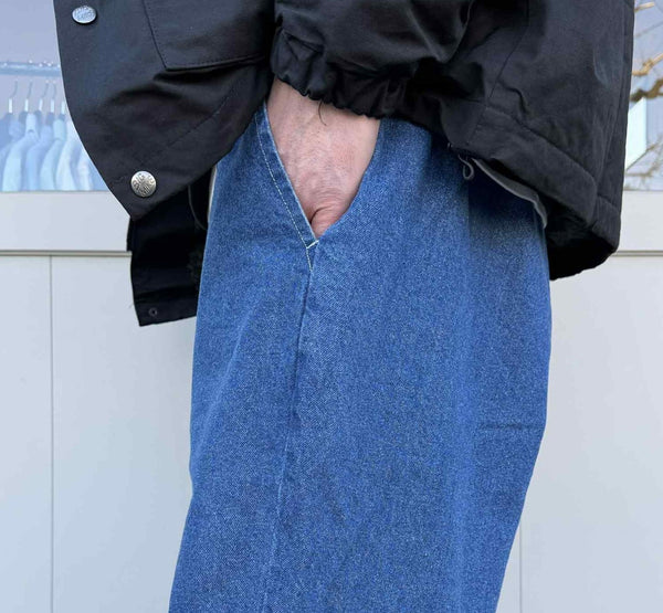 BIGMIKE - DEMIM EASY PANTS - L.INDIGO