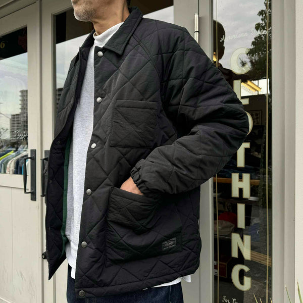 BIGMIKE - QUILTING COACH JACKET - BLACK