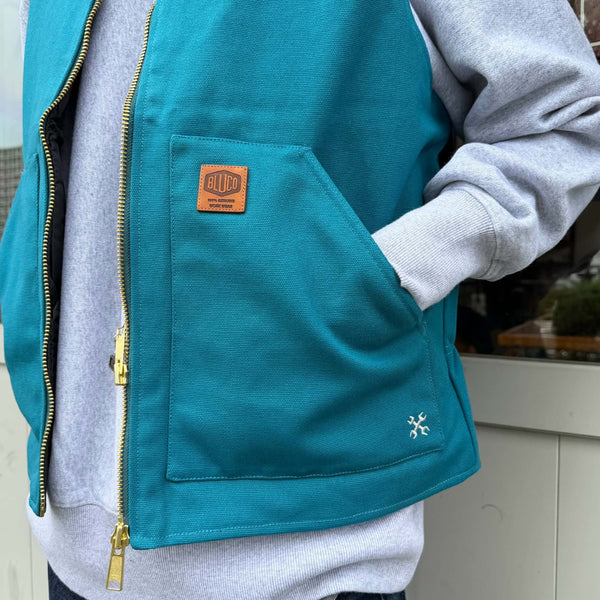 BLUCO - RIB COLLOR DUCK VEST - MINT