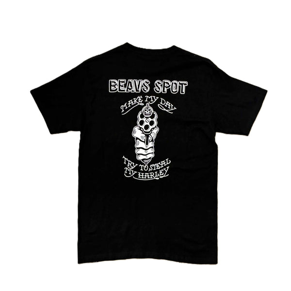 BEAVS SPOT - G0 AHEAD TEE - BLACK