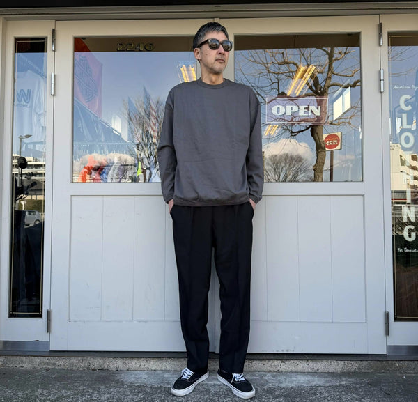 melple - THE AMERICAN RINGLER L/S - CHARCOAL